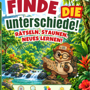 Spot the Difference! Puzzle, Discover & Learn – Jungle Adventure (Ages 7–12)